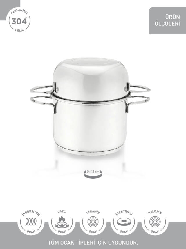 Hascevher 18 cm Midye Tencere Tabanlı - 3