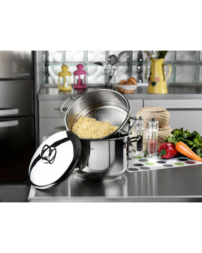 Hascevher 24 cm Kuskus Tencere - 1