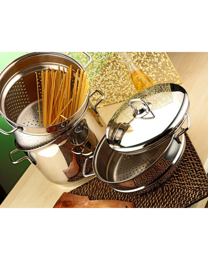 Hascevher 26 cm Haşlama Süzgeçli Spaghetti Tencere - 1