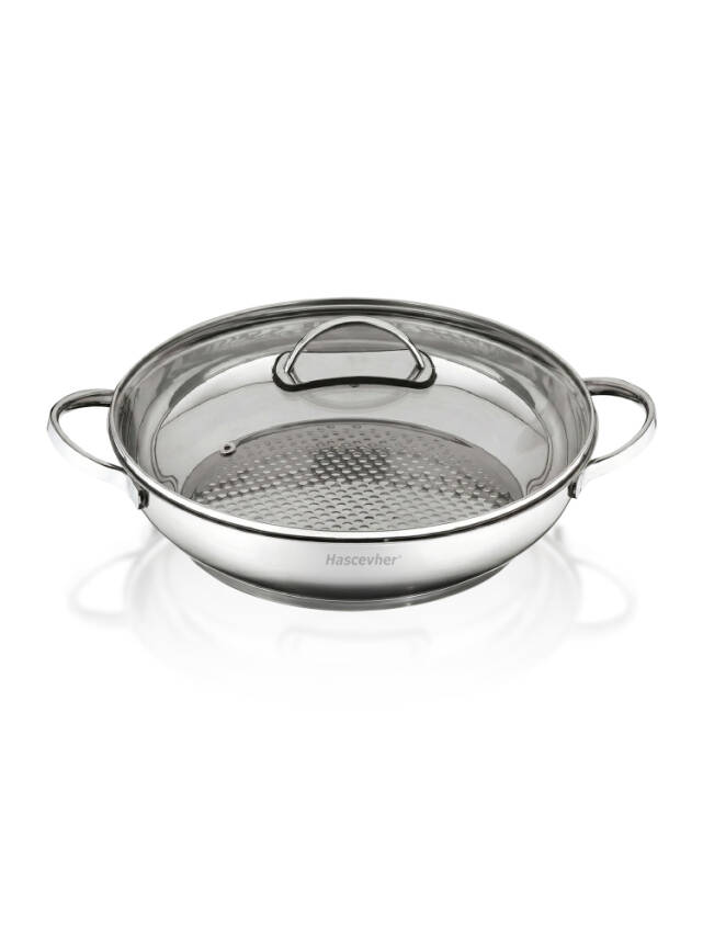 Hascevher 26x7 cm Kavurma Tenceresi Cam Kapaklı - 2