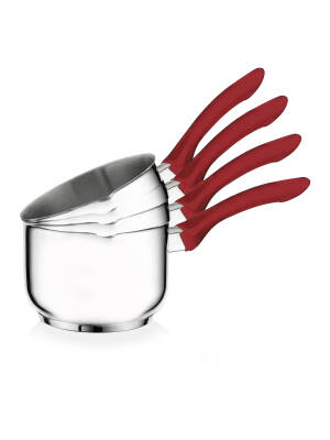 Hascevher 4 lü Sütlük Tencere Seti Bakalit Kulplu (14/16/18/20) - 2