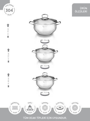 Hascevher 6 Parça Kumsal Tencere Seti - 3