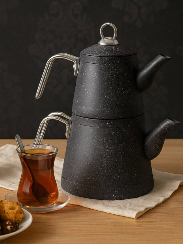 Hascevher Ada Granit Orta Boy Çaydanlık - 1
