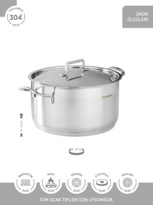 Hascevher Anett 20 cm Derin Tencere - 3