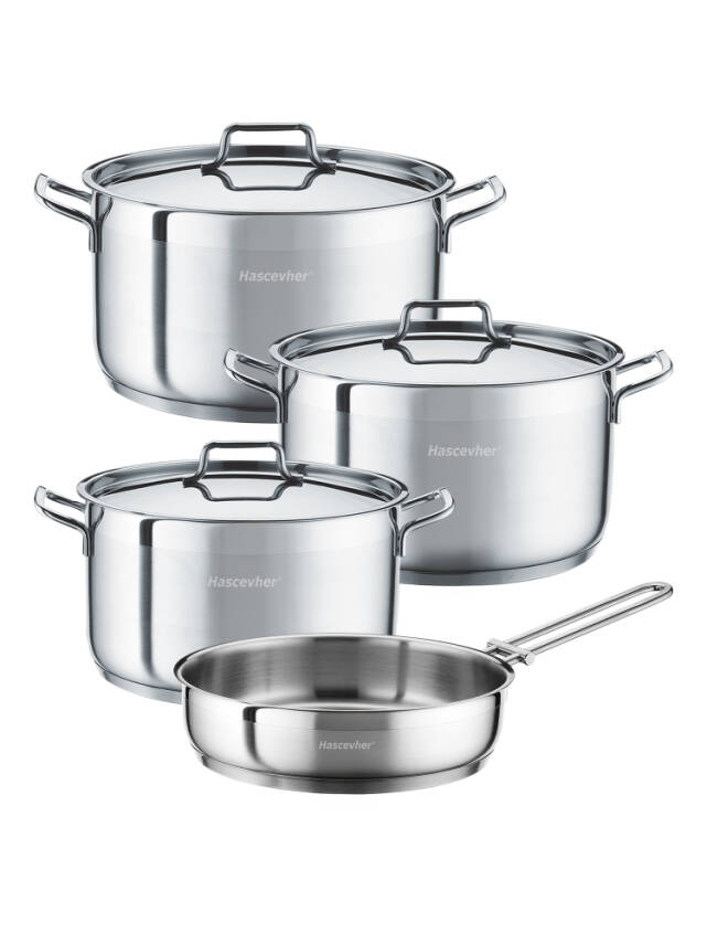 Hascevher Anett 7 Pcs Tencere Seti (18/20/24/24Tava) - 2