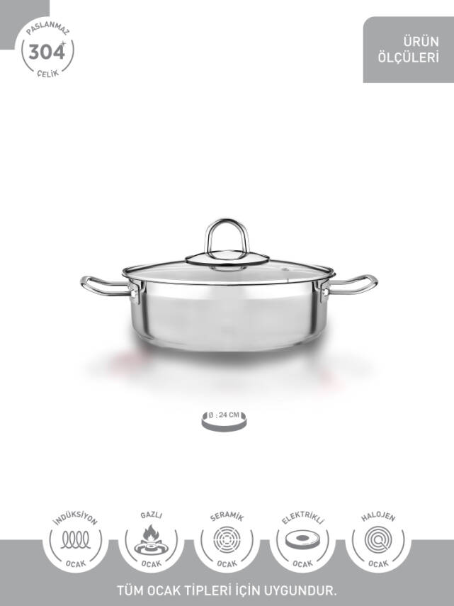 Hascevher Arbel 24 cm Karnıyarık Tencere - 3