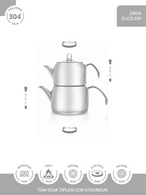 Hascevher Armada Flansh Kulplu Mini Boy Çaydanlık - 3