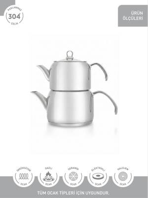 Hascevher Armada Flansh Kulplu Orta Boy Çaydanlık - 3