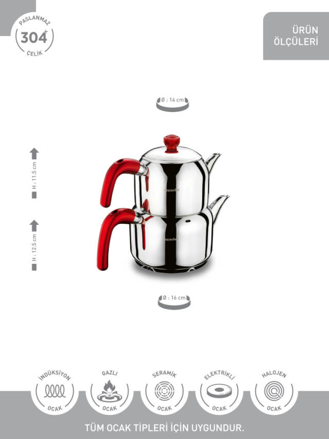 Hascevher Armada Orta Boy Çaydanlık - 3