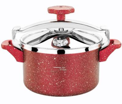 Hascevher Armoni 3,5 lt Granit Düdüklü Tencere Ø22 İndüksiyonlu	Renk: KIRMIZI - Hascevher