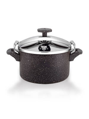 Hascevher Armoni 5.0 lt Granit Alüminyum Düdüklü Tencere Ø22 İndüksiyonlu - 2