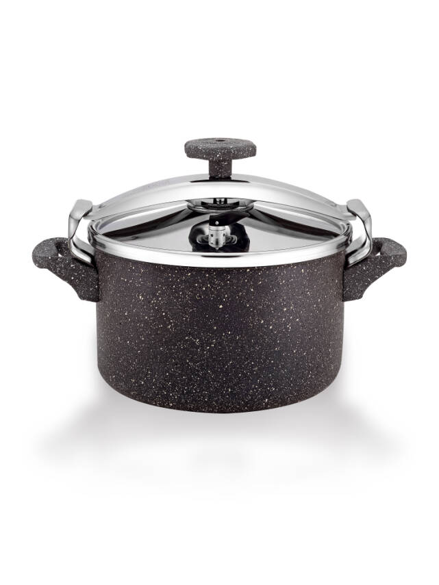 Hascevher Armoni 5.0 lt Granit Alüminyum Düdüklü Tencere Ø22 İndüksiyonlu - 2