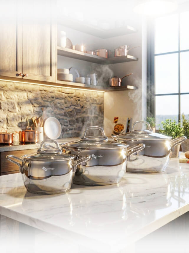 Hascevher Cemile 6 Parça Tencere Seti - 1