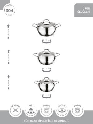 Hascevher Cemile 6 Parça Tencere Seti - 3