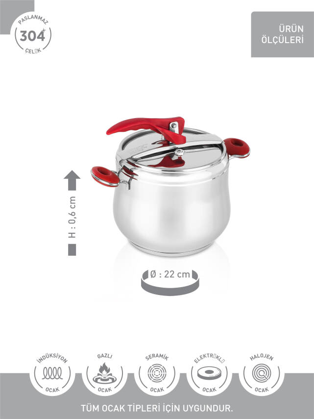 Hascevher Esila 3,5 lt Güveç Düdüklü Tencere - 3