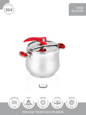 Hascevher Esila 7,0 lt Güveç Düdüklü Tencere - 3