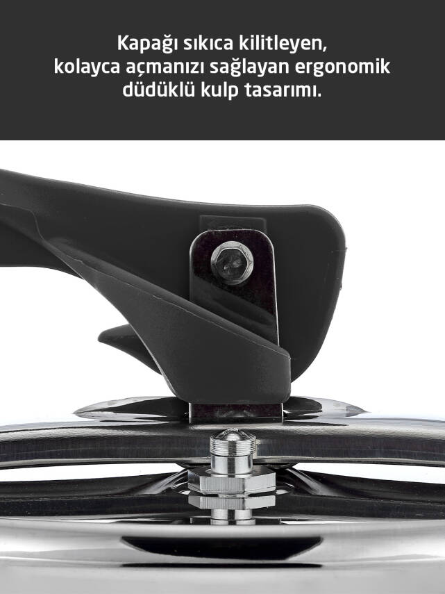 Hascevher Esila 9,0 lt Düz Düdüklü Tencere - 7