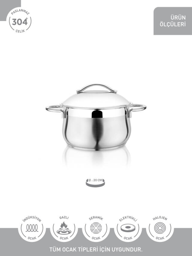 Hascevher Everest 20 cm Tencere - 3