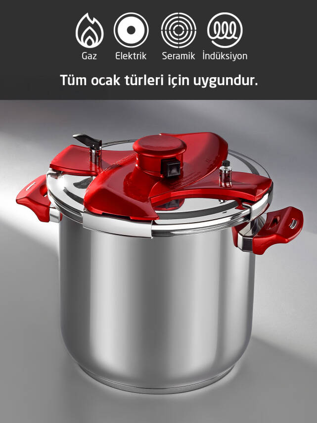Hascevher Galaxy 5,0 lt Matik Düdüklü Tencere - 2