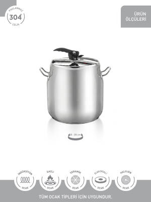 Hascevher Gastro 23,0 lt Düz Düdüklü Tencere - 3