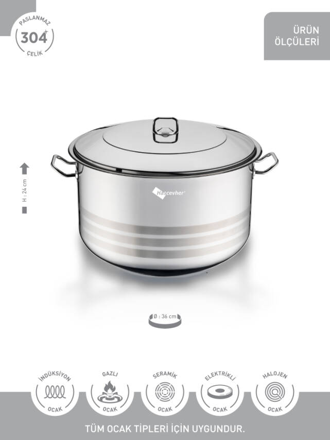 Hascevher Gastro 36 cm Tencere - 3