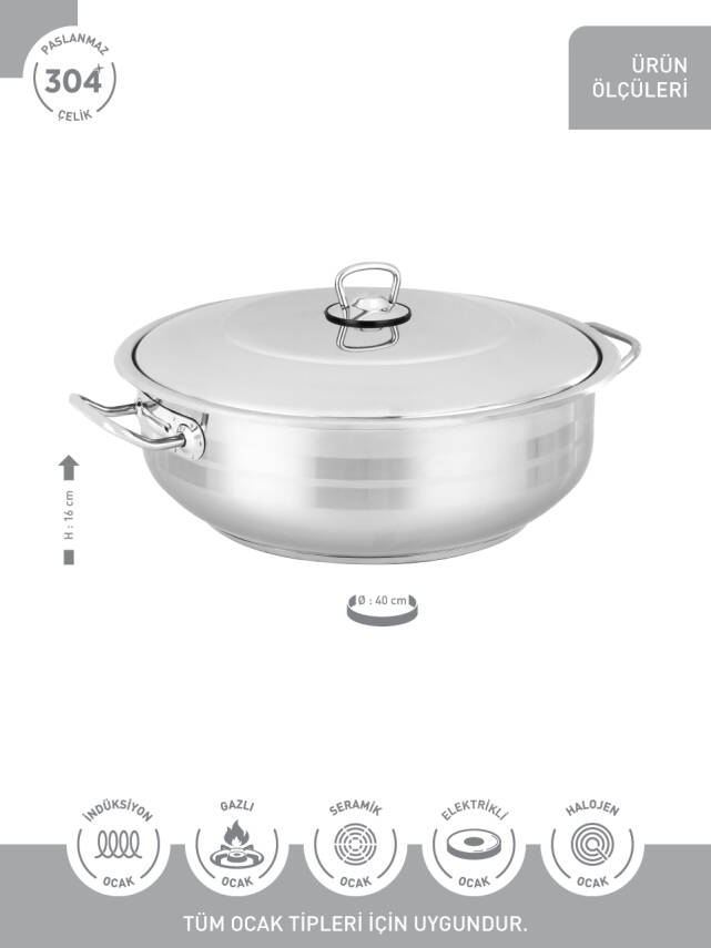 Hascevher Gastro 40 cm Karnıyarık Tencere - 3