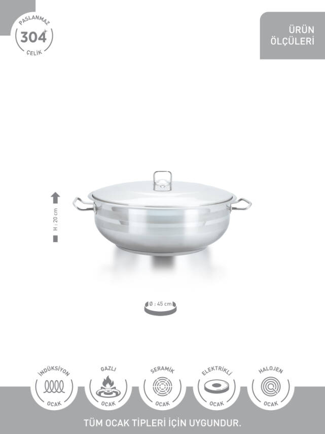 Hascevher Gastro 45 cm Karnıyarık Tencere - 3