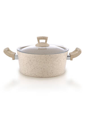 Hascevher Germanitium 22x10,5 cm Granit Tencere Cam Kapaklı - 2