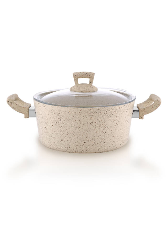 Hascevher Germanitium 22x10,5 cm Granit Tencere Cam Kapaklı - 2