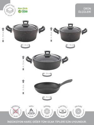 Hascevher Germanitium 7 Parça Granit Set - 3