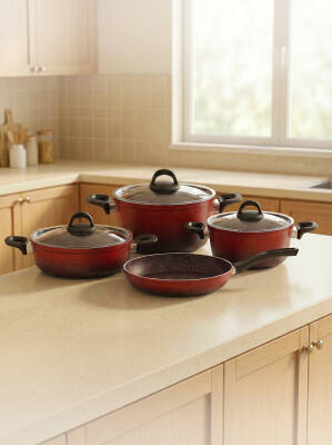 Hascevher Gloria 7 Pcs Silikon Tencere Seti 2.7mm (18/22Ten/26Kar/26Tv) - Hascevher