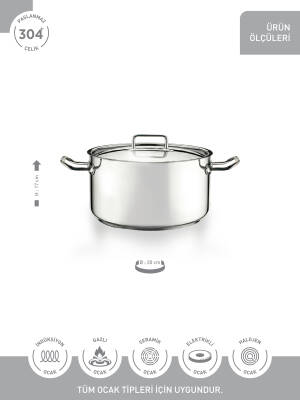 Hascevher Horeca 20 cm Orta Sığ Tencere - 3