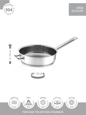 Hascevher Horeca 32x10 Yardımcı Kulplu Helvane Tava - 3