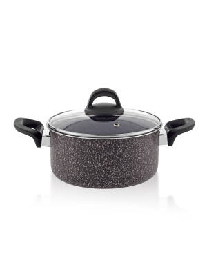 Hascevher Lavilla Prime Granit 20x10 cm Tencere Cam Kapaklı 2.2 mm - 2