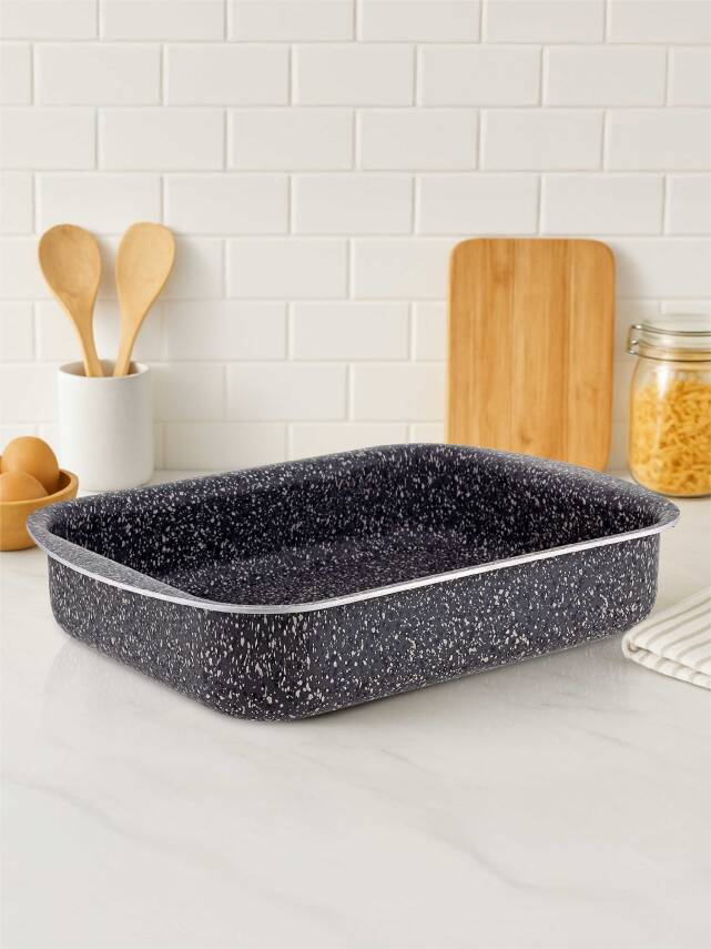Hascevher Lavilla Prime Granit 25 cm Köşeli Tepsi - 1