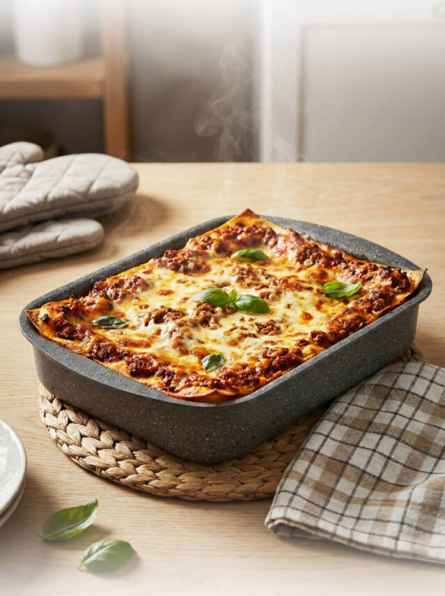 Hascevher Lavilla Prime Granit 25 cm Köşeli Tepsi - 1