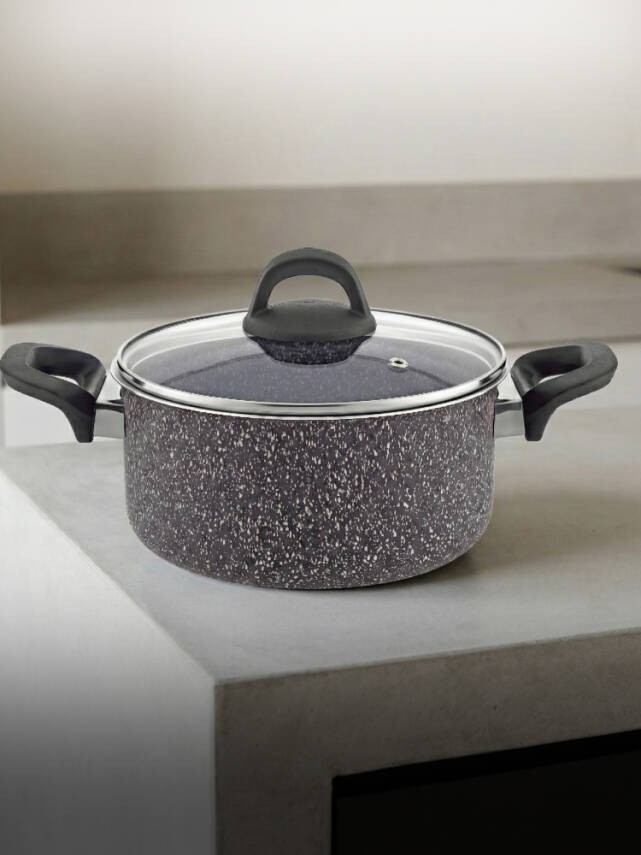 Hascevher Lavilla Prime Granit 26x13 cm Tencere Cam Kapaklı 2.2 mm - 2