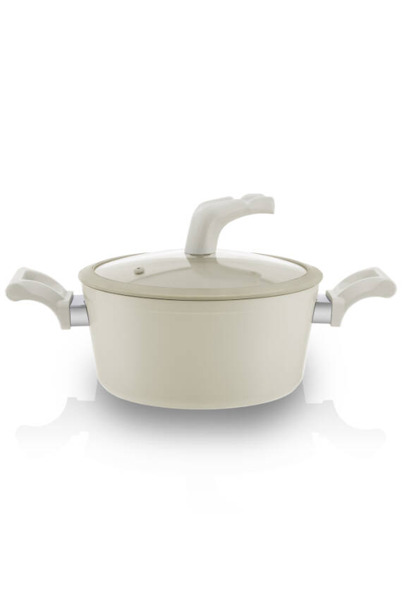 Hascevher Lizbon Seramik 24x11 cm Vega Tencere Cam Kapaklı - 2