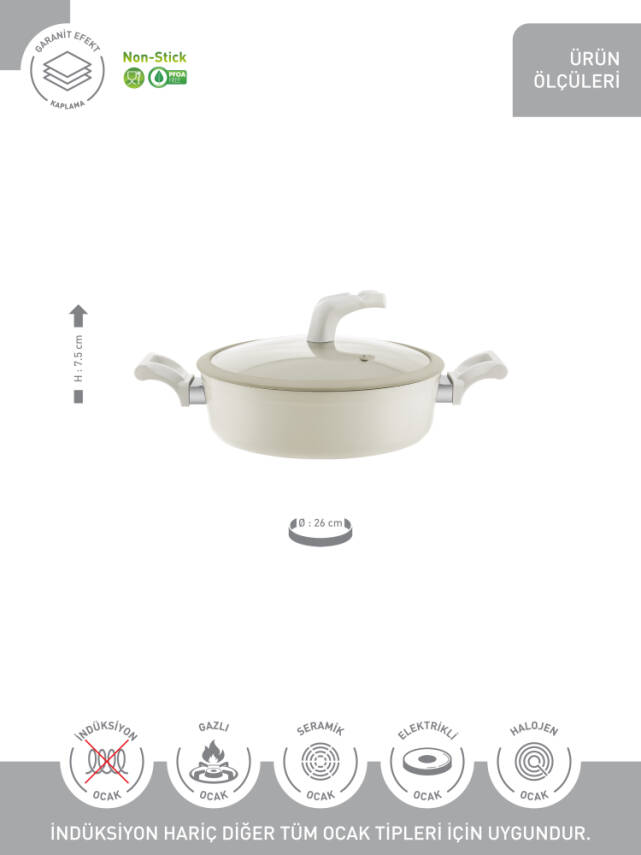 Hascevher Lizbon Seramik 26x7,5 cm Vega Karnıyarık Cam Kapaklı - 3