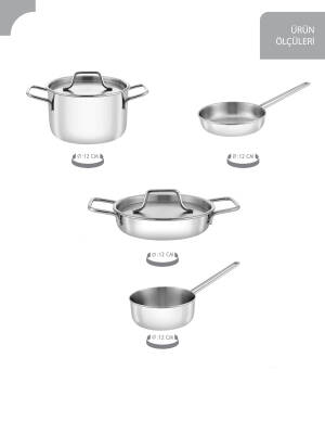 Hascevher Mini Chef Çelik Oyuncak 6 Pcs Tencere Seti - 2