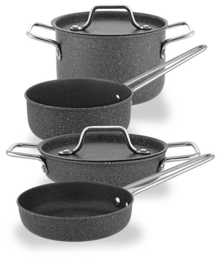 Hascevher Mini Chef Granit Oyuncak 6 PCS Tencere Seti (Granit Kaplamalı) - 3