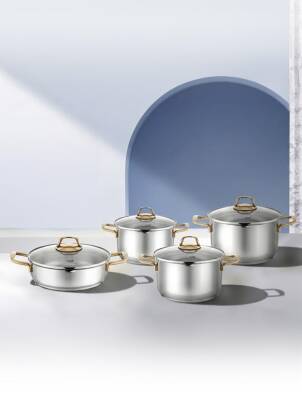 Hascevher Monna 8 Pcs Tencere Set (18/20/24 Ten/24 Karn) - 2