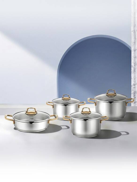 Hascevher Monna 8 Pcs Tencere Set (18/20/24 Ten/24 Karn) - 2