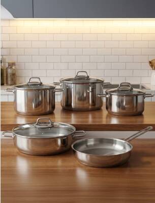 Hascevher Octavia 9 Pcs Tencere Set (18/20/24 Ten./24 Karn./24 Tava) - 2