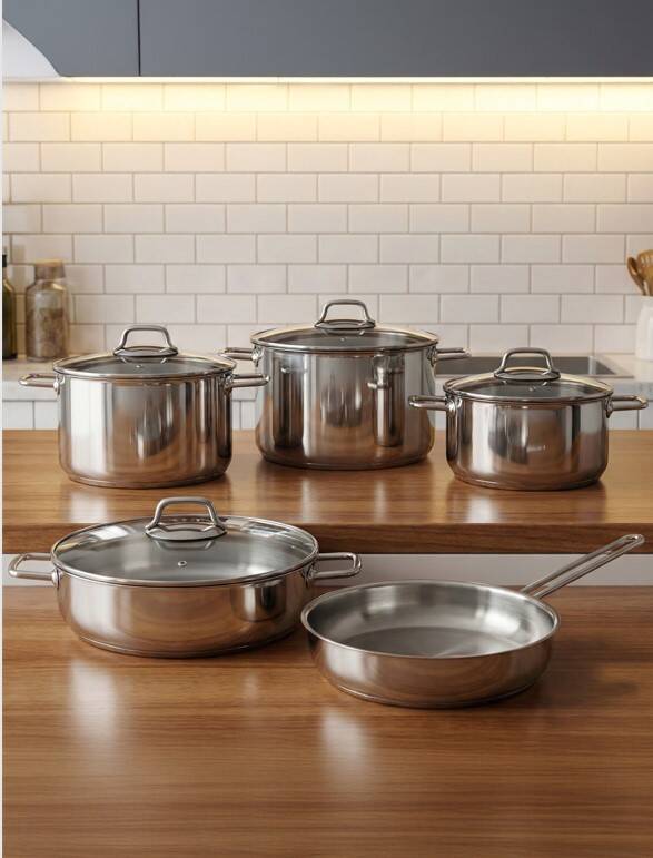 Hascevher Octavia 9 Pcs Tencere Set (18/20/24 Ten./24 Karn./24 Tava) - 2