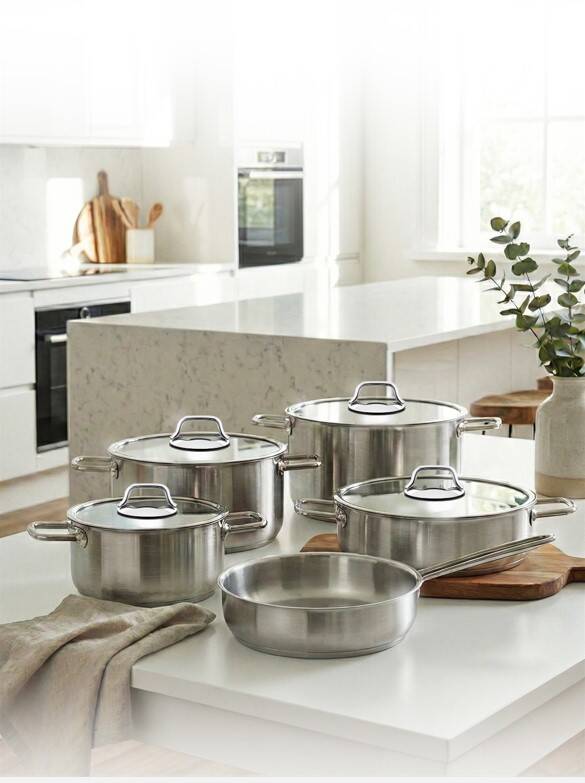 Hascevher Octavia 9 Pcs Tencere Set (18/20/24 Ten./24 Karn./24 Tava) - 1