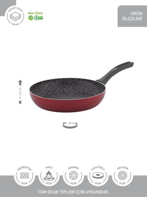 Hascevher Prime Granit 28x4,9 cm Tava Kapaksız İndüksiyonlu 2.2mm - 4