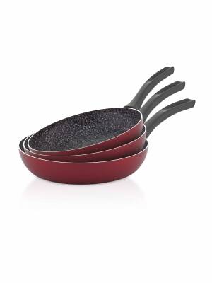 Hascevher Prime Granit 3 Pcs Tava Seti Kapaksız İndüksiyonlu - 18 - 22 - 26cm - 2