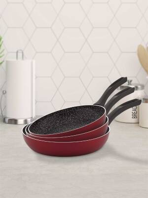 Hascevher Prime Granit 3 Pcs Tava Seti Kapaksız İndüksiyonlu - 18 - 22 - 26cm - 1