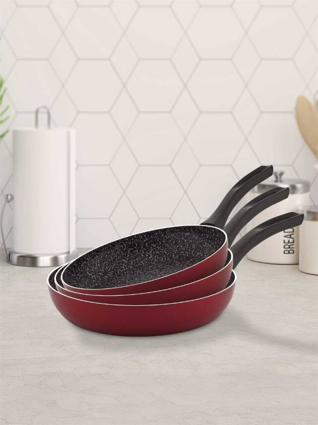 Hascevher Prime Granit 3 Pcs Tava Seti Kapaksız İndüksiyonlu - 18 - 22 - 26cm - 1